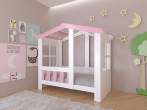 Кровать Астра Домик розовый