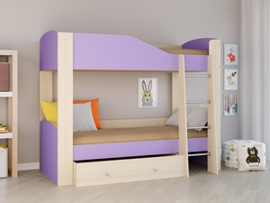 Двухъярусная кровать Астра 2 дуб фиолетовый
