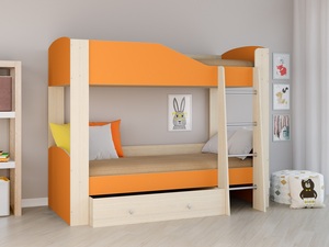 Двухъярусная кровать Астра 2 дуб оранжевый